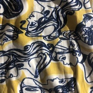 Disney LulaRoe Yellow Blue Princess Leggings OS